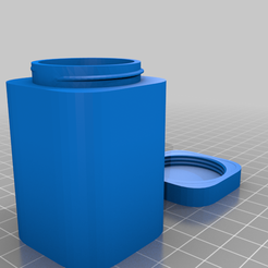 Squared_Threaded_Jar_Complete.png Fichier STL gratuit Pot à filets carrés・Design pour imprimante 3D à télécharger, MKCAMC