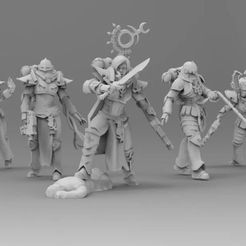 il_1588xN.3778121168_r5h4.jpg Free OBJ file Miriael and the Chaotic Nuns by Mario Bassano aka ThatEvilOne・3D printer design to download