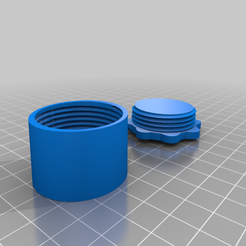 AI3M_screw_lid_and_cylinder_box.png Download free STL file Screw Lid container • 3D printing template, PhunXter