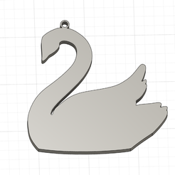 swan1.png STL file Swan for chain・Model to download and 3D print