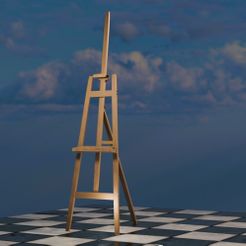 chevalet.jpg OBJ file Painting easel・3D print model to download