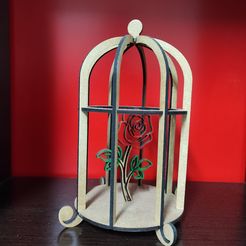 rose-in-cage-1.jpeg 3MF-Datei Rose im Käfig・Modell für 3D-Drucker zum Herunterladen