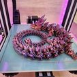 Kristalldrache, bewegliches Flexi-Wackeltier, Druck an Ort und Stelle, Fantasy