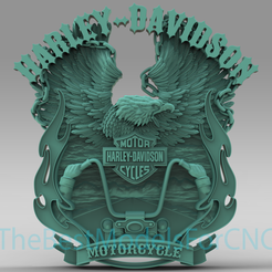 Harley-Davidson-Eagle-wings.png 3D Model STL File for CNC Router Laser & 3D Printer Harley Davidson Eagle wings