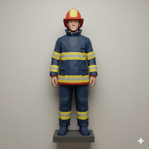 Standard Standing Male Firefighter