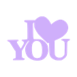 iloveyou.STL Archivo STL gratis i love you・Diseño de impresora 3D para descargar