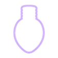 christmas light bulb-10cm.stl Christmas Light Bulb Cookie Cutter (Multiple Sizes Available)