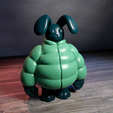 conejo9.png RUBY - ATMOS Art Toy | Kaninchen Kaninchen Streetwear Skulptur | 3D Printable Model