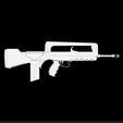 gun_famas_f1_2.jpg FAMAS F1 Pistola Impressão 3D - Design de espingarda de assalto STL - Modelo de arma militar - Réplica de arma tática - Arma de fogo moderna STL