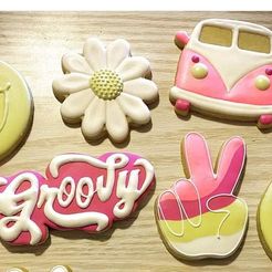 hippie.jpg STL file Hippie cookie cutter set・Model to download and 3D print