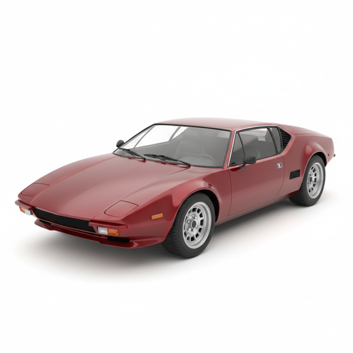 De Tomaso Pantera (1971) SUV, classic car, JDM, car 3D, vehicle, pickup, supercar, sports car, race car, garage, vintage car, diorama, car, truck, muscle car, car model, automobile, car STL, hypercar, drift car