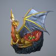 1005_Viewport.jpg Heroes 3 Gold Dragon on the cliff with a roost
