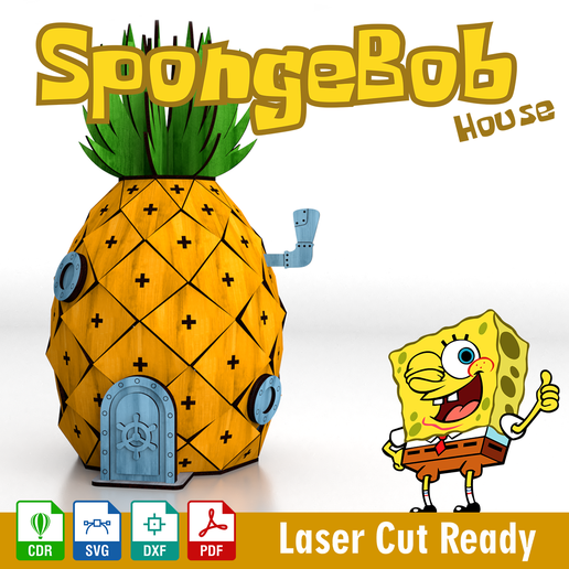 SpongeBob_Pineapple_house.png 3D file SpongeBob Pineapple House・Design to download and 3D print, Bubolz