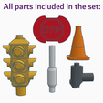 All parts included in the set: 5. Traffic Weapon Kit for Transformers Figures
