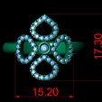 d.jpg Clover Flower Diamond Engagement Ring