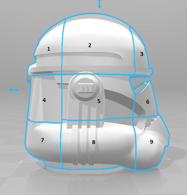 split.png Fichier STL gratuit Clone Trooper Casque Phase 2 Star Wars・Design pour imprimante 3D à télécharger, VillainousPropShop