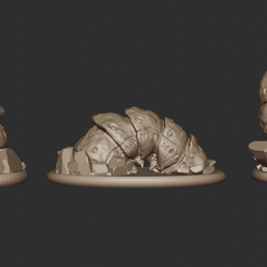 Sziklafereg_all.png Rock_Worm All pieces 3D model PRINTABLE