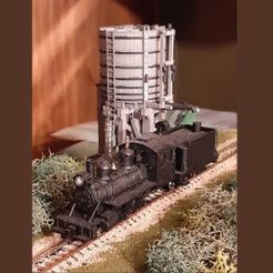 20220930_192432SQ.jpg Файл STL Водонапорная башня HO Scale для узкоколейной железной дороги (например, HOn30 RR)・3D-печатная модель для загрузки
