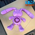 flexy-bunny-07.jpg Fichier STL Flexi Bunny Jouet fidget et porte-clés à imprimer 2 en 1・Objet imprimable en 3D à télécharger