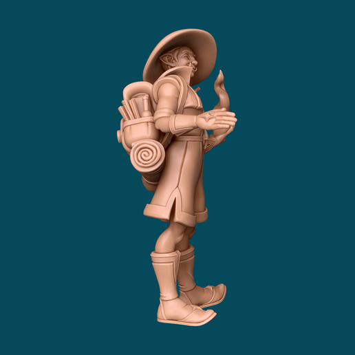 Magic-4.png Magia, un mago half-orc - dnd miniature [presupported]