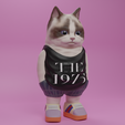 0000.png High Quality British Shorthair Cat Human Figure for 3D printing