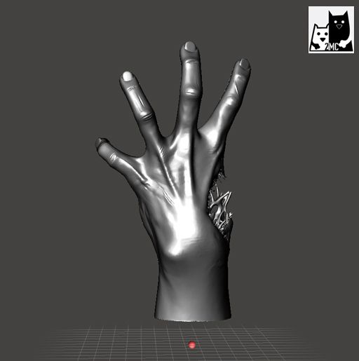 ⬅️ Left 4 Dead L4D Hand Mano Zombie Logo・ OBJ File for 3D