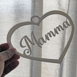 mamma.jpg Free STL file Decoration with "Mamma" writing・Design to download and 3D print