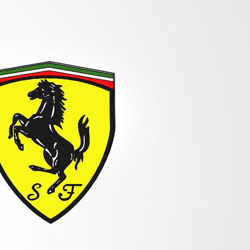 Descargar archivo DXF gratis El logo de Ferrari • Plan imprimible en 3D ...