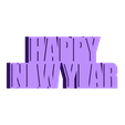 Happy_New_Year.stl Free STL file Happy New Year Sign・3D printable object to download
