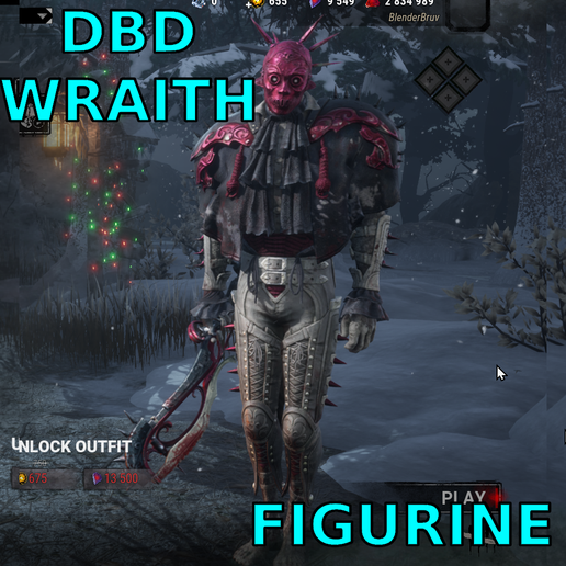 DBD Figurine Mind Haunter Wraith Killer STL – Dead by Daylight 3D Print Figurine Horror Game Statue for Resin & FDM cosmetic, outfit, costume, Free, HOliday, Halloween, Present, GIft,