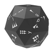 ugar2.png Ugaritic Alphabet d30 Polyhedral Die