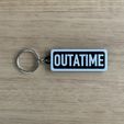 Outatime-Black.jpg Outta Time Numberplate Keyring