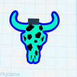 cow-print.png Blank Bull head with 8 inserts