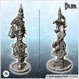 4.jpg Set of three evil totems with skeleton and bones (9) - Creature Darkness War 15mm 20mm 28mm 32mm Medieval Dungeon