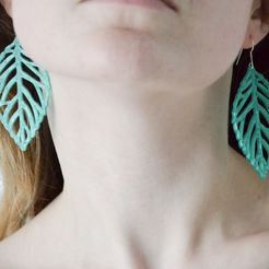 1.jpg Archivo STL gratis Leafes earrings・Plan para descargar y imprimir en 3D