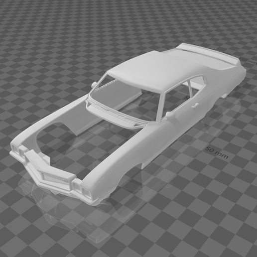 Buick GSX 455 1970 Shell Body – Divided Parts for Easy Printing