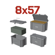 COL_40_857is_50a.png AMMO BOX 8x57 mm Mauser AMMUNITION STORAGE 8x57mm CRATE ORGANIZER