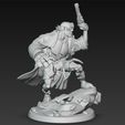 hellboy1.jpg Hellboy / D&D Miniature  Half-Fiend Brawler