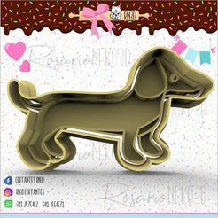 100-perro-salchicha-2.jpg STL file Dachshund Cookie Cutter 2 - Dachshund Cookie Cutter.・3D printable design to download