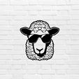 murbrique.jpg WALL DECORATION cool sheep lunette