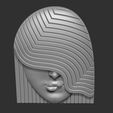 1ZBrush-Document.jpg Female face wall art sculpture relief n 4