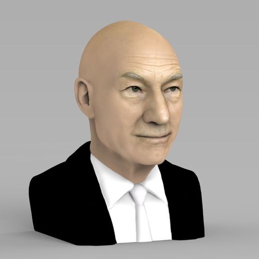 professor-x-charles-xavier-bust-ready-for-full-color-3d-printing-3d-model-obj-mtl-fbx-stl-wrl-wrz-8.jpg Professor X Charles Xavier from X-Men bust full color 3D printing