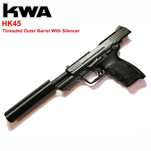 🔫 KWA KSC AIRSOFT HK45 HK 45 THREADED OUTER BARREL FOR 14