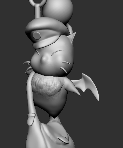 Delivery Moogle FFXIV KeyChain - 3D model önizlemesi