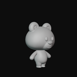 63.png Файл STL Мультяшный медведь для 3D-печати・Идея 3D-печати для скачивания