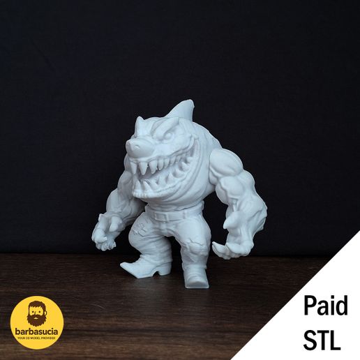 Figurine articulée : Street Sharks - Ripster, le grand requin blanc