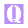 THE LETTER Q (1).stl LETRA Q PLANTILLA