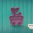 vagon-reno.jpg Fichier STL Vagon Reno Reindeer Reindeer Wagon Cookie Cutter・Modèle à télécharger et à imprimer en 3D
