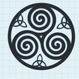 triskelion-holy-trinity-silhouette.png Triquetra symbol, Holy Trinity or triskelion, Celtic symbol of Eternity, Trinity symbol keychain, spiritual wall art decor, fridge magnet, pendant