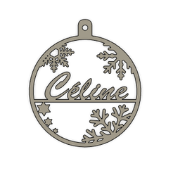 Boule-Celine.png Christmas bauble 2D Céline
